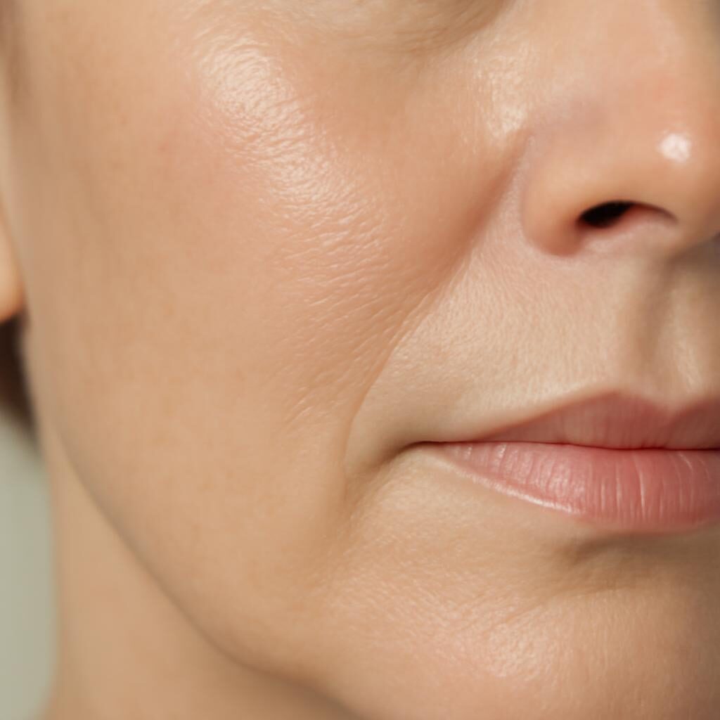 texture peau mature lissée après exfoliation régulière