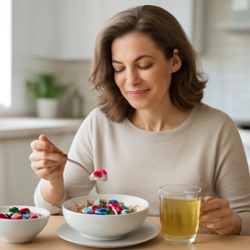 Petit déjeuner sain femme 40 ans pratiquant le jeûne intermittent