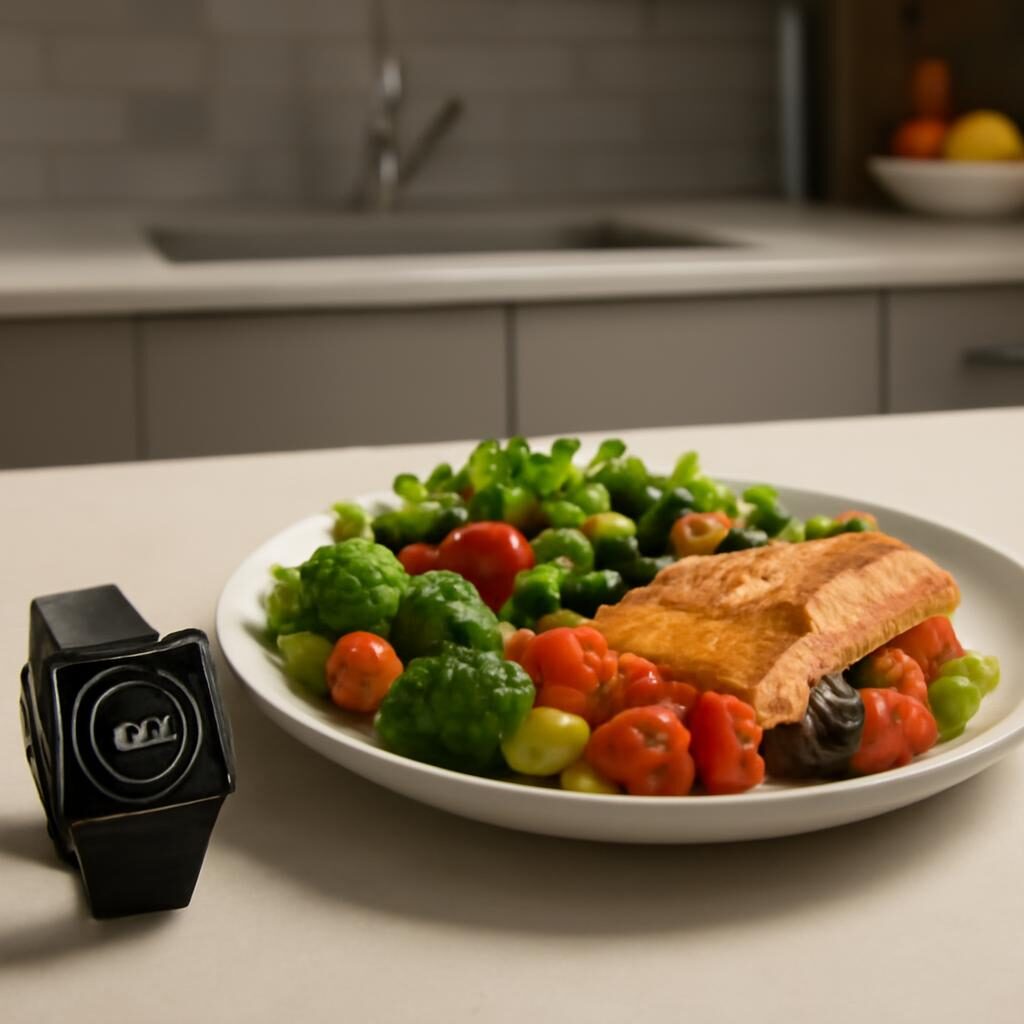 Jeûne intermittent avec montre connectée et repas méditerranéen