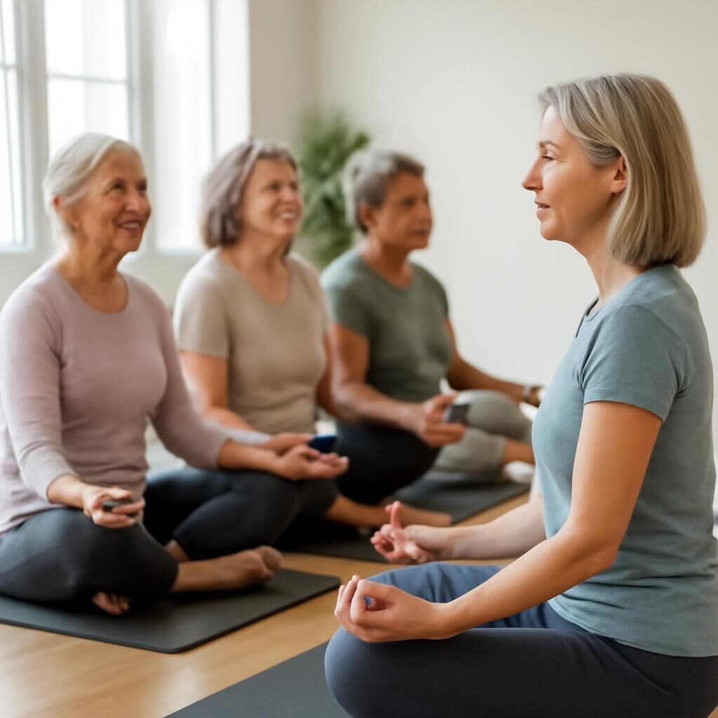 atelier méditation pleine conscience femmes matures studio yoga