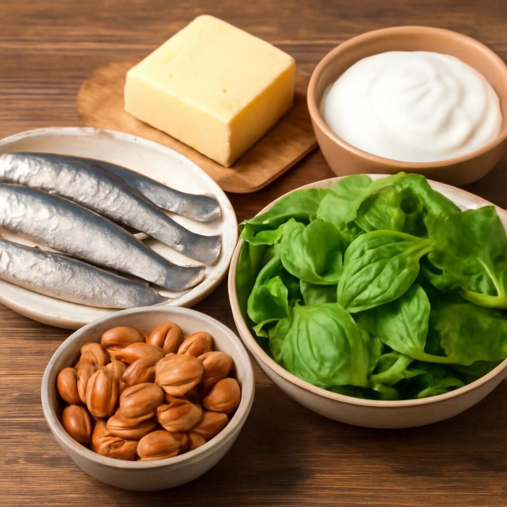 aliments riches en calcium sardines amandes yaourt épinards