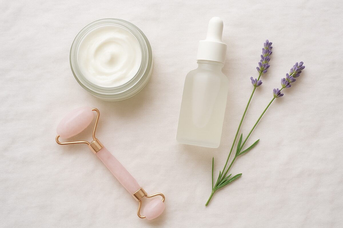 Produits cosmétiques naturels pour une routine soin visage 40 ans