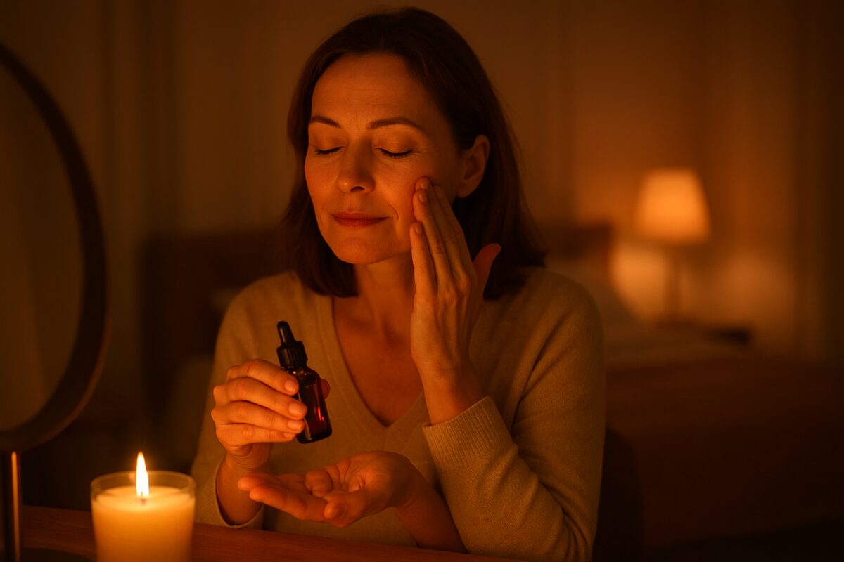 Huile et soins de nuit réparateurs pour peau mature après 40 ans