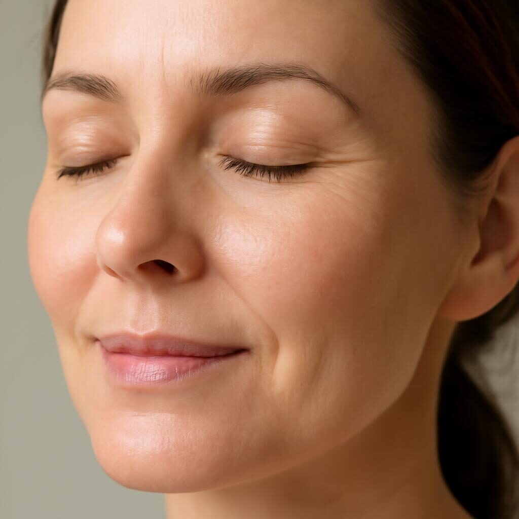 Peau éclatante après exfoliation chimique aux acides AHA BHA