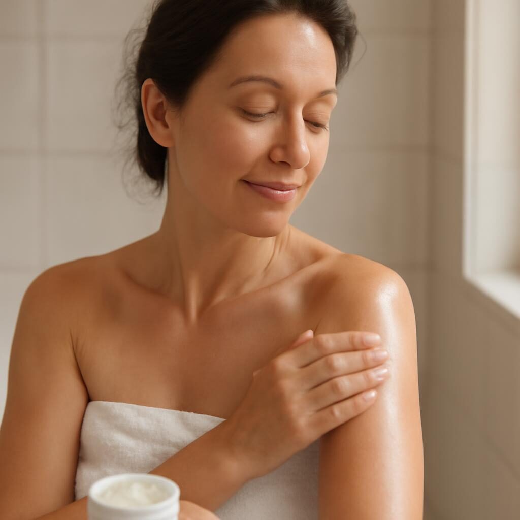 Soins corps hydratation intense : application crème nourrissante après 40 ans