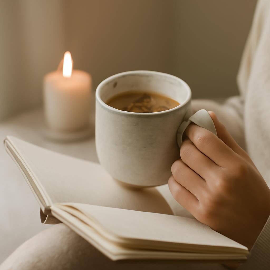 Journaling et tisane pour libération émotionnelle après 40 ans