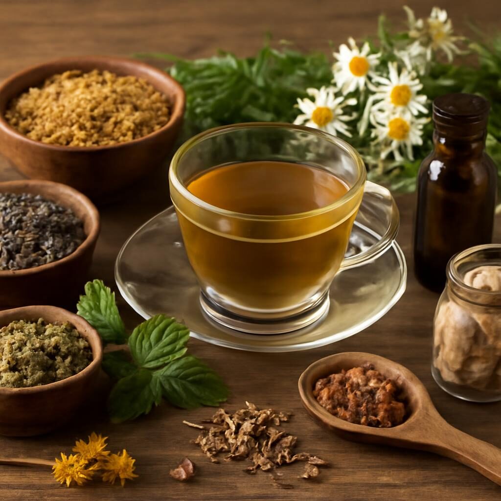 Plantes médicinales remèdes naturels tisane bois