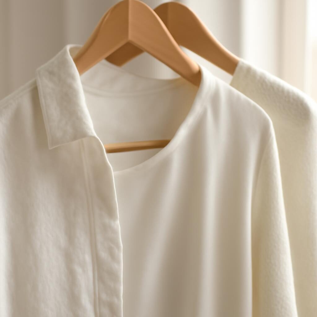 Matières blanches superposées lin soie cachemire dressing