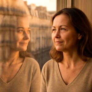 Estime de soi femme 40 ans confiance regard apaisé