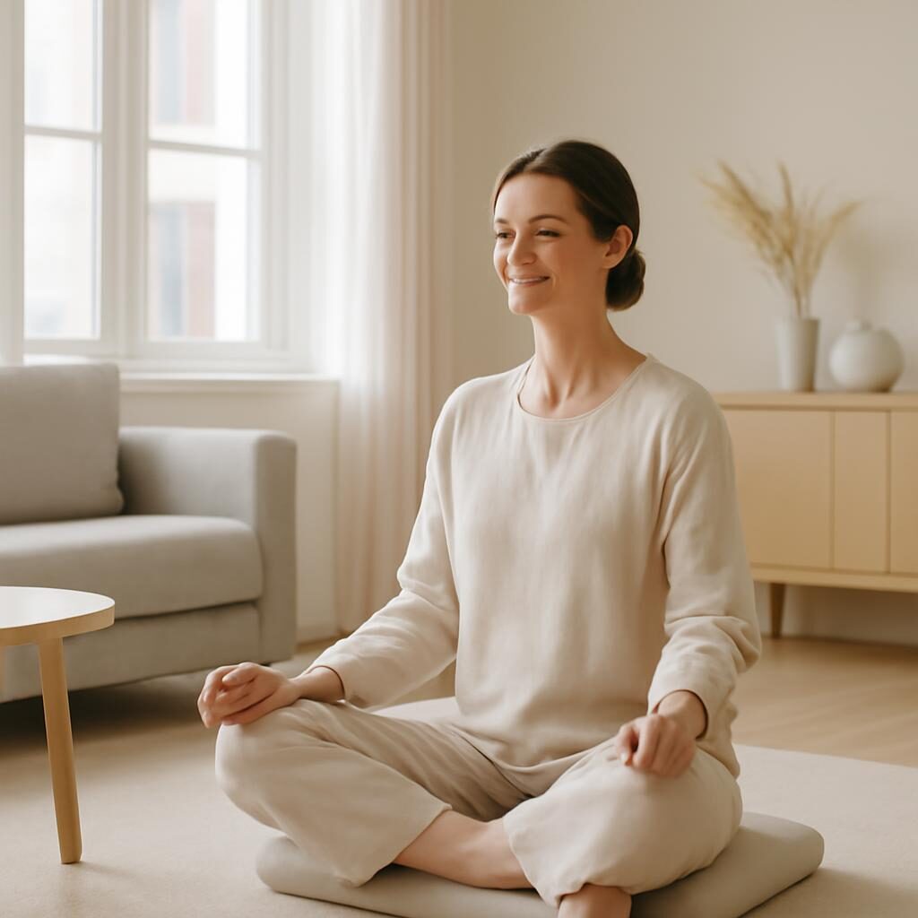 Pleine conscience quotidien : meditation matin femme 40 ans