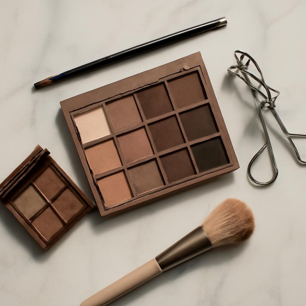 Palette taupe et bronze pour maquillage paupiere tombante